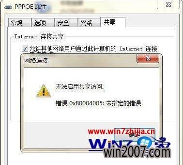 Windows7̲ҵϵͳ޷ùʾ0x80004005ν